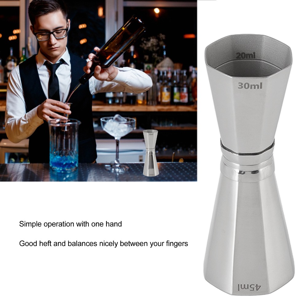 Jigger Double Sided - مقياس كوكتيل مزدوج من الفولاذ المقاوم