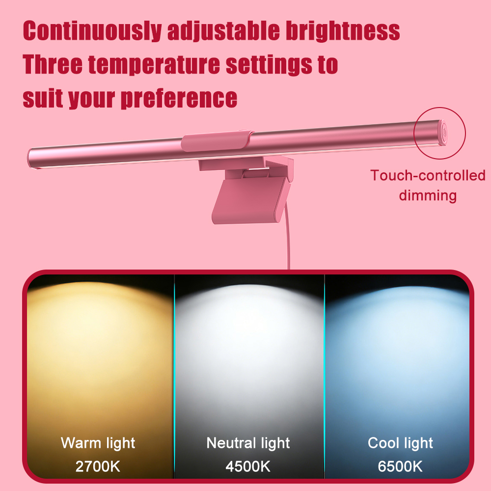 Home Bar Setup - شريط إضاءة للمراقبة، أضواء LED وردية،