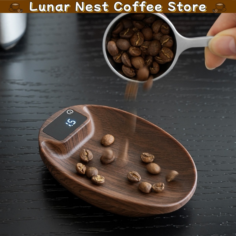 Home Barista - ميزان قهوة رقمي محمول، صينية وزن