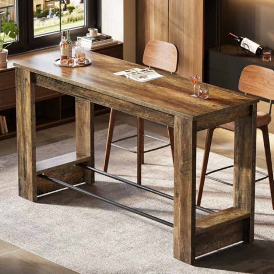 طاولة بار بطول 63 بوصة، مجموعة - مراجعة Home Bar And Counter وسعره