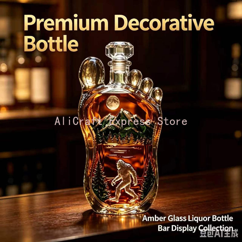 قارورة ويسكي على شكل بصمة قدم  - مراجعة Home Bargains وسعره