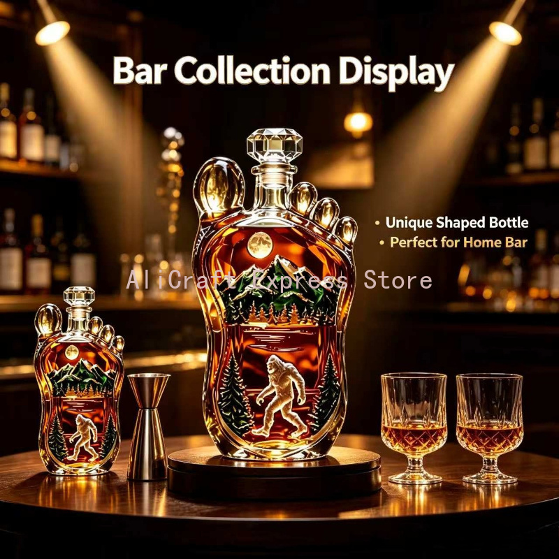 قارورة ويسكي على شكل بصمة قدم  - مراجعة Home Bargains وسعره