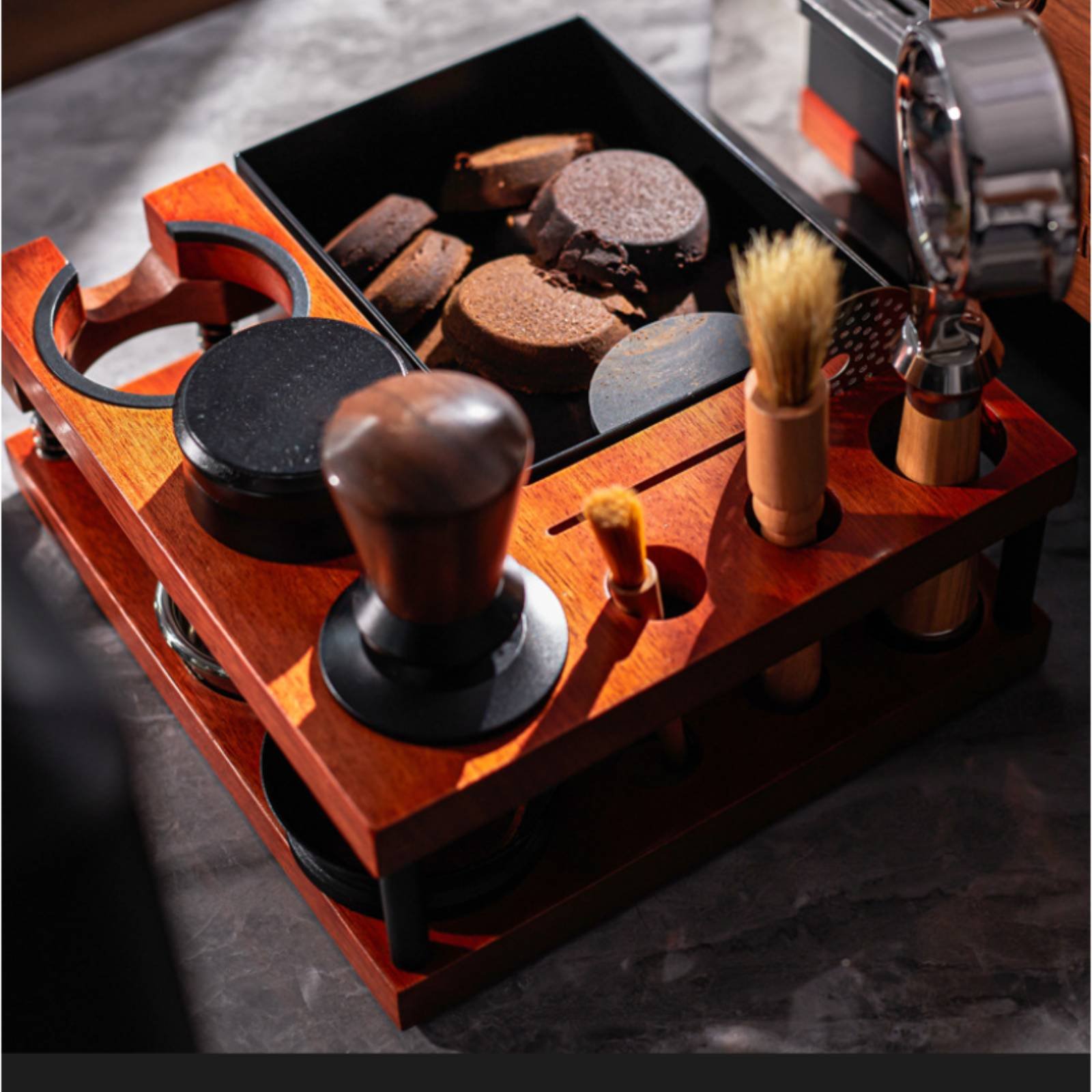 محطة ضغط القهوة الخشبية متعددة - مراجعة Home Barista وسعره