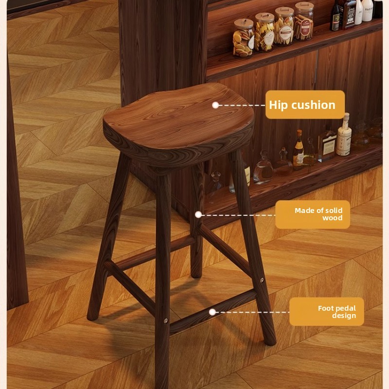 كرسي بار منحني من الخشب الصلب، - مراجعة Home Bar Seating وسعره