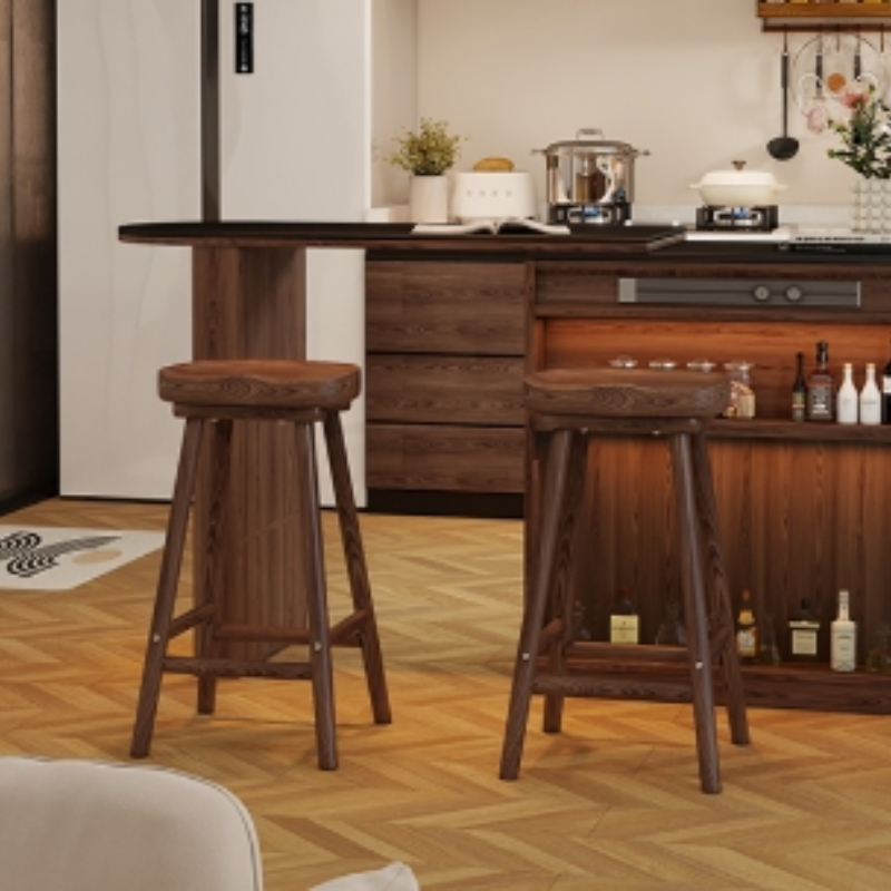 كرسي بار منحني من الخشب الصلب، - مراجعة Home Bar Seating وسعره