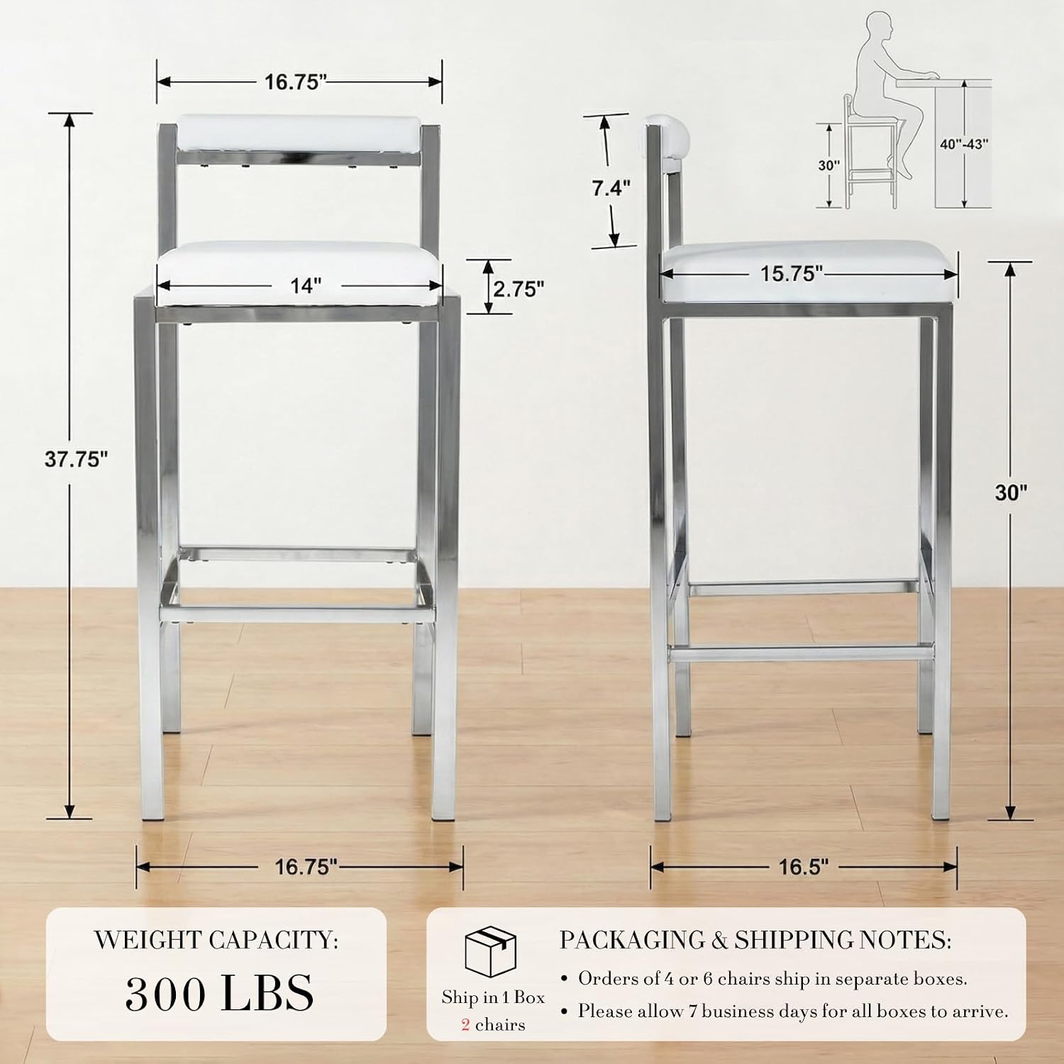 مجموعة من كرسيين بار، بارتفاع  - مراجعة Home Bar And Counter وسعره
