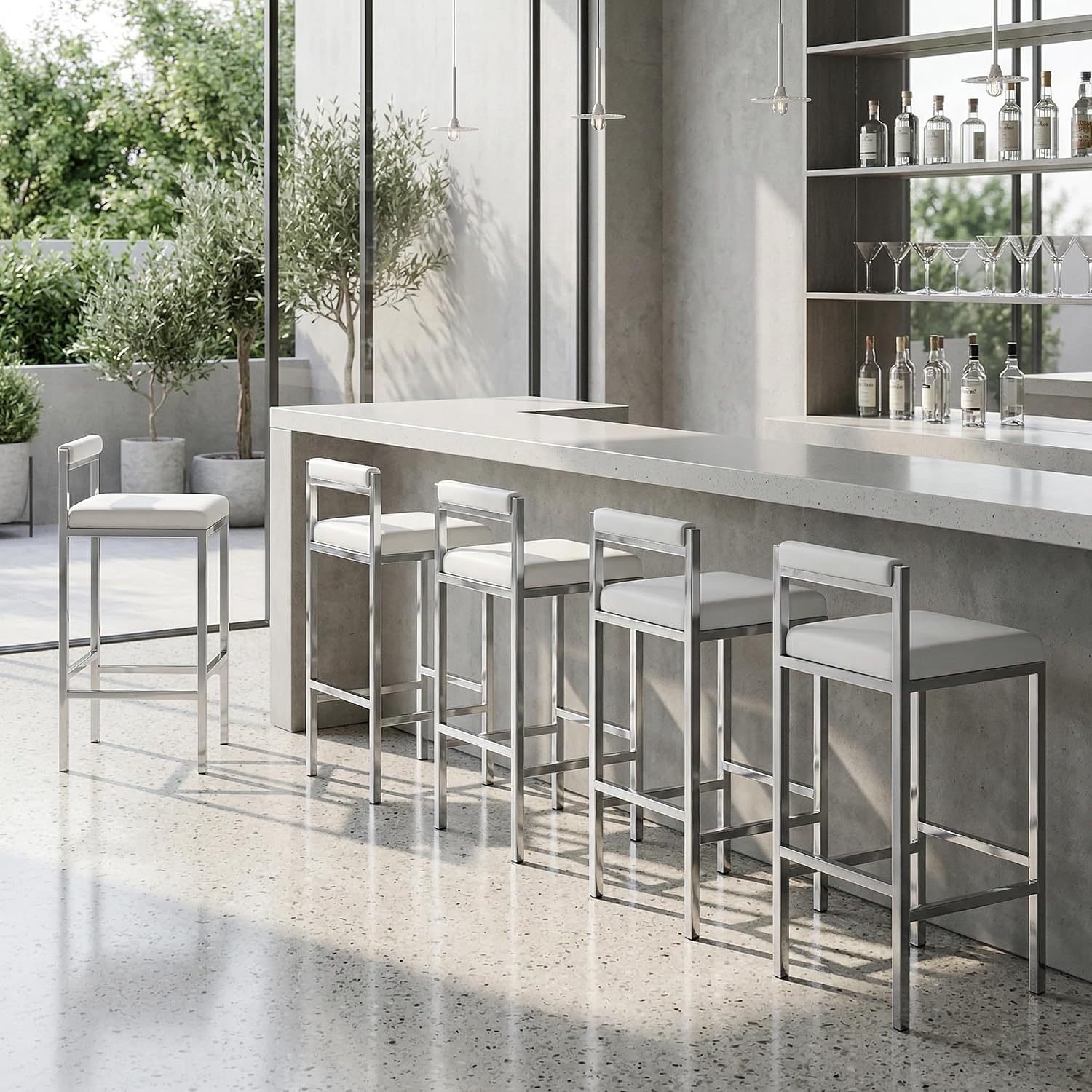 مجموعة من كرسيين بار، بارتفاع  - مراجعة Home Bar And Counter وسعره