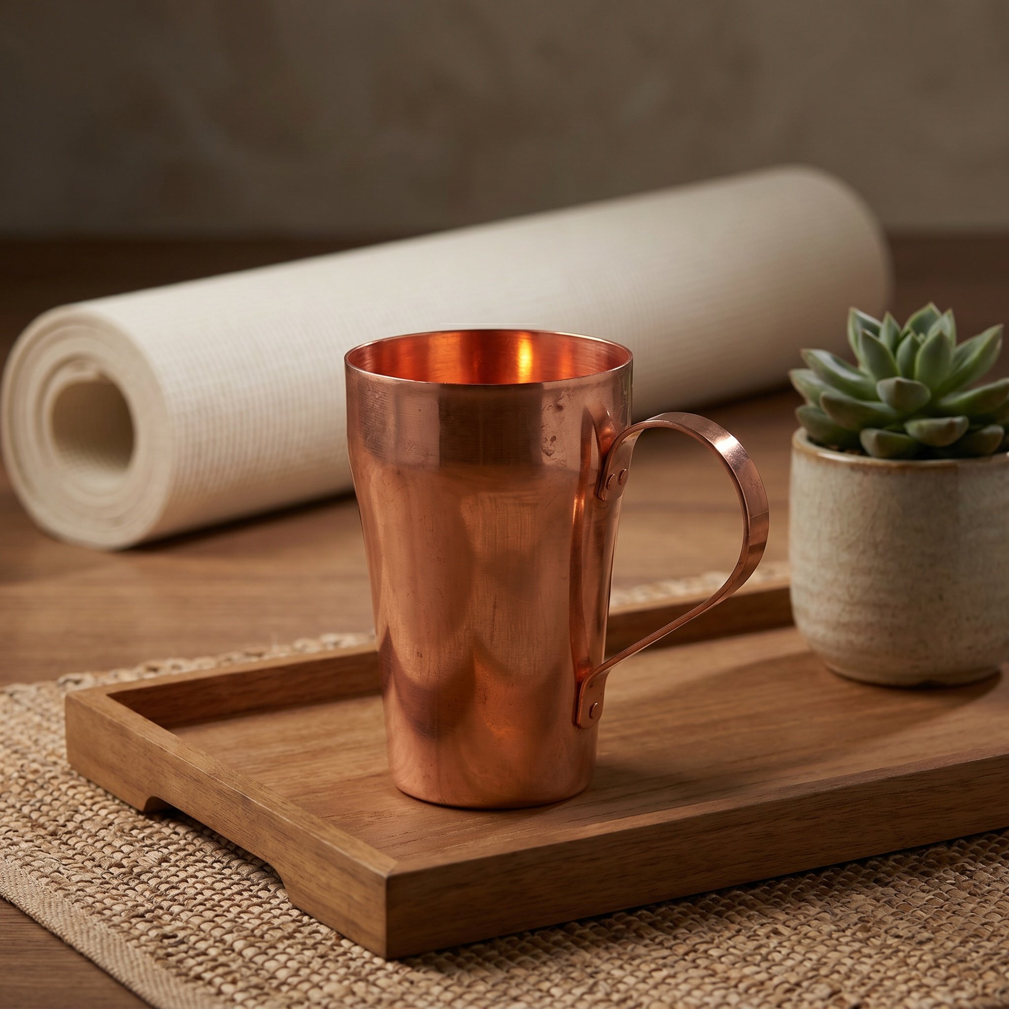 كوب شرب من النحاس النقي بتشطيب - مراجعة Mule Copper Mug وسعره
